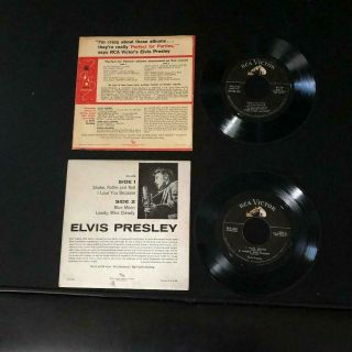 SET OF 2 ELVIS PRESLEY EP RECORDS AND COVERS 2