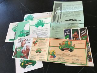 Vintage Gumby Fan Club Charter Member Packet 1985