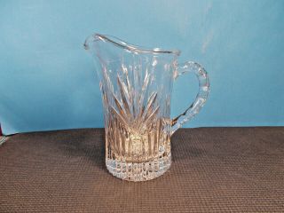 Princess House Highlights Heavy Lead Crystal 32 Oz Beverage Pitcher 7 3/4 " T