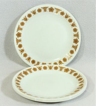 Vintage Corelle Butterfly Gold 8 1/ 2 " Luncheon Lunch Salad Plate Set Of 4