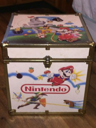 Rare Vintage Nintendo Mario Zelda Box Toy Chest Storage Video Games