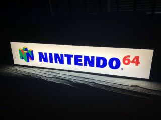 Rare Nintendo 64 36 Inch Light Up Display Video Game Retail N64 Sign