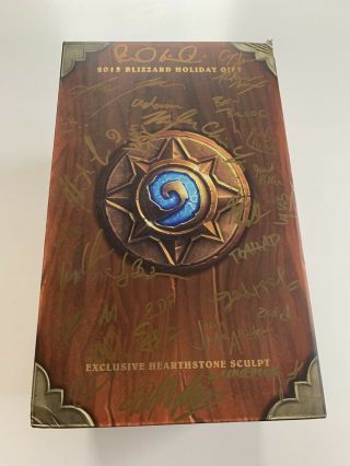 2013 Blizzard Holiday Gift Employee Exclusive Hearthstone Sculpt Signed Box