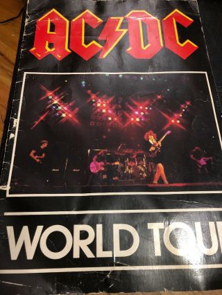 Ac/dc 1980 Back In Black Tour Program Book Brian Johnson Angus Young