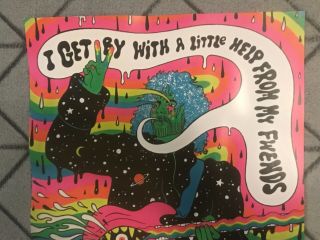 THE FLAMING LIPS WITH A LITTLE HELP FROM MY FWENDS 2015 NYE RARE TOUR POSTER 2