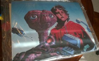 Atari E.  T.  The Extra Terrestrial Video Game Promo Sign Mobile - Vintage