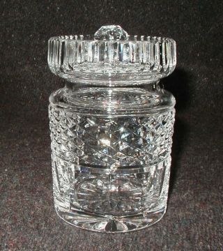Vintage Waterford Crystal Lismore Jam Jar With Lid Marked