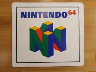 Nintendo N64 Sign Store Display Promo Promotional 64