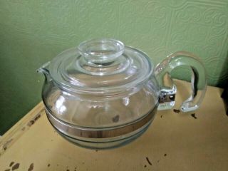 Vintage Pyrex Flameware 6 Cup Teapot Tea Pot W/lid Nuc
