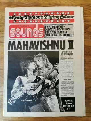 Sounds Music Newspaper December 22nd 1973 Faces Cover Monty Python Poster