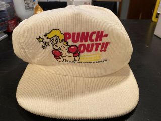 Rare Vintage Nintendo Punch Out Snapback Trucker Hat Glass Joe Nos Corduroy Tags