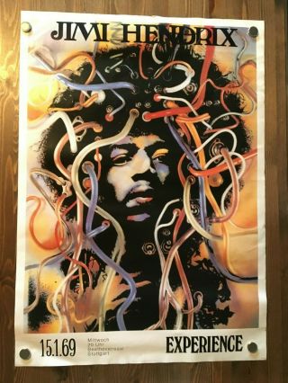 Jimi Hendrix Experience Officially Licensed Glossy Poster Pyramid Vintage 1999
