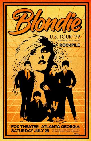 Blondie 1979 Tour Poster