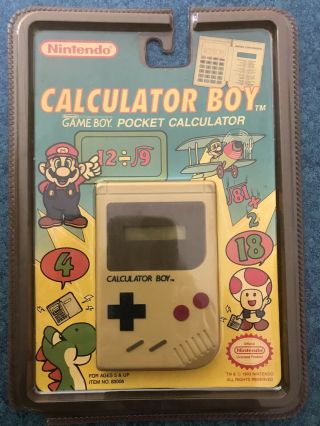 Vintage 1993 Nintendo Calculator Boy Pocket Calculator In Package