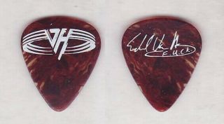 Eddie Van Halen 1991 - 92 Tour Guitar Pick / Logo W/ Sig / White On Tort