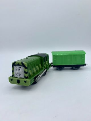 Motorized Salty’s Green Coat Of Paint W/ Car Thomas And Friends Trackmaster