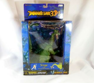 Series 1 Dragons Lair 3d Action Figure Singe With Sword & Treasure Nib Don Bluth