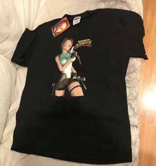 Vintage Lara Croft T Shirt Tomb Raider Video Game Nwt Medium