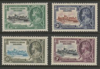 Gv Printing Error On 1/2d 1935 Silver Jubilee Turks & Cacos Islands Sg187/9 Mnh