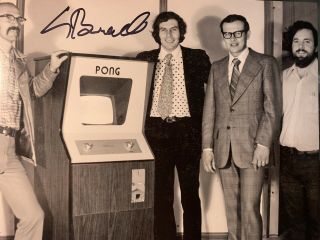 Nolan Bushnell Signed Autographed 8x10 Atari Pong Chuck - E - Cheese With