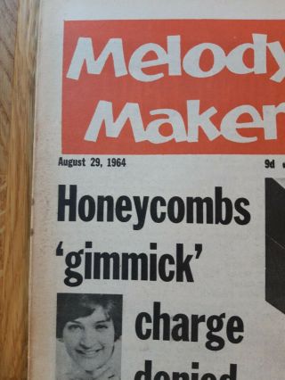 Melody Maker Newspaper August 29th 1964 the Beatles make history cover 2