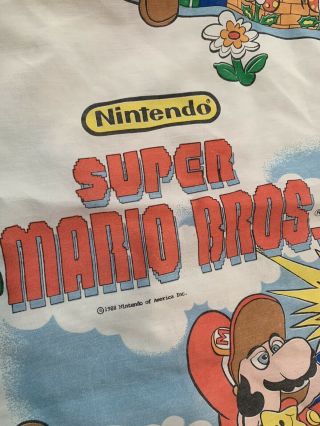 Vintage 1988 Nintendo Mario Link Zelda Characters Bed Cover Blanket 2