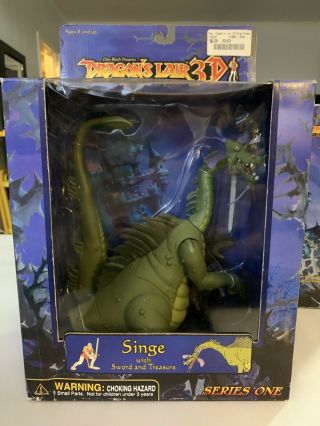 Dragons Lair 3d Action Figure Singe With Sword & Treasure Series 1 Nib Don Bluth