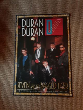 Duran Duran Seven And The Ragged Tiger Promotional Poster 24 By 36 1983
