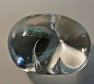 Vintage Clear Crystal Art Glass Galway Irish Potato Paper Weight Signed & Label