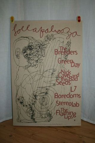 Lollapalooza Concert Poster Green Day And The Breeders