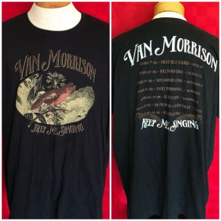 Rare Van Morrison 2016 Keep Me Singing Concert Tour Shirt 6 City