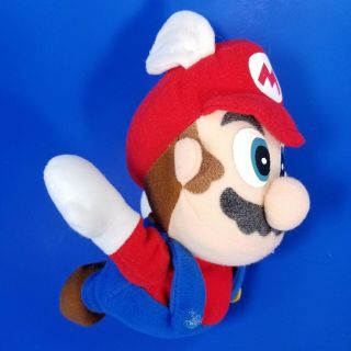 Vtg Bd&a Mario Bros Winged Flying Mario 6 " Stuffed Bean Bag Plush Htf Rare