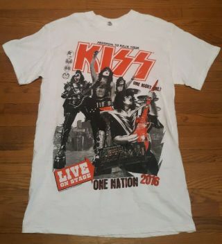 Kiss Freedom To Rock 2016 Concert Tour Shirt Tag Medium Gene Simmons Paul