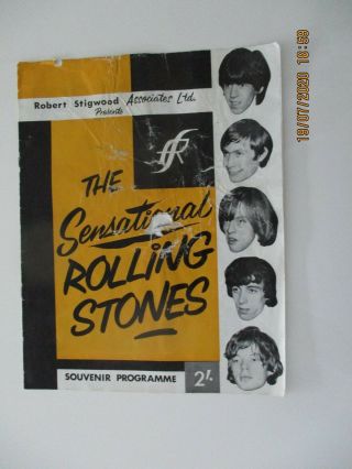 1964 The Sensational Rolling Stones Concert Program 1964 Uk Rare