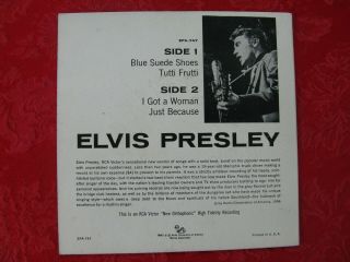 Elvis Presley RCA Victor 45RPM w/Jacket EPA - 747 Blue Suede Shoes Tutti Fruitti 3