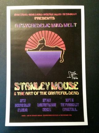 Stanley Mouse 1996 Exhibit Poster Dead & Company Bgp Fillmore Alton Kelley