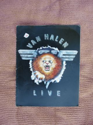 Van Halen Live Tour Program Programme Book