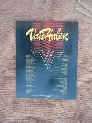 1981 Van Halen Fair Warning Tour Program Programme Book 2