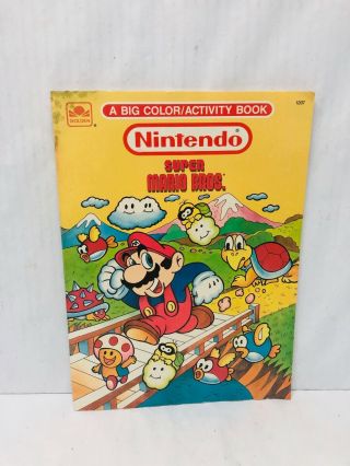 Mario Bros Coloring Activity Book Vintage 1989 Nintendo But Flaws