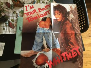 Whitney Houston I ' m Your Baby Tonight Tour Book Poster Ticket Stub 1991 3