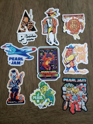 Pearl Jam Stickers Posters Images.  1996 1998 Vedder