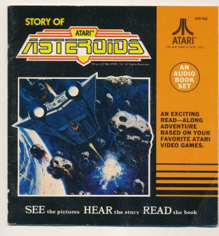 1982 Story Of Atari Asteroids 45 Audio Book Set Kid Stuff Book & Record