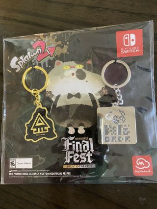 2019 Sdcc Nintendo Splatoon 2 Final Fest Splatocalypse Exclusive Keychain Set