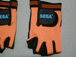 Collectible Vintage Sega Genesis Video Game Gloves Neon Orange Youth Xl