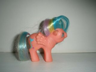 Vintage 1984 My Little Pony Mlp G1 Baby Pegasus Baby Brightbow Baby Rainbow Pony