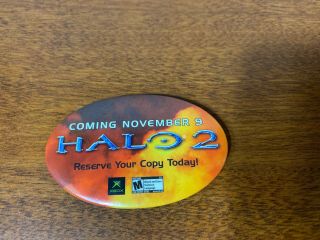 Halo 2 Xbox Launch Promotional Pin Button Badge Coming November 9 B - 3