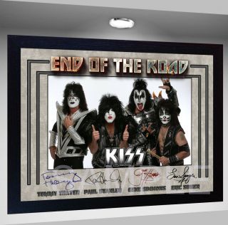 Kiss End Of The Road American Rock Band Signed Autograph Reprint Photo Framed -