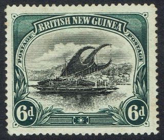 Papua 1901 Lakatoi British Guinea 6d Horizontal Wmk