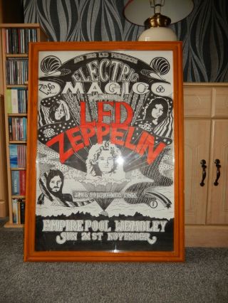 Large Led Zeppelin Poster Electric Magic Empire Pool Wembley Sunday 21st Nov