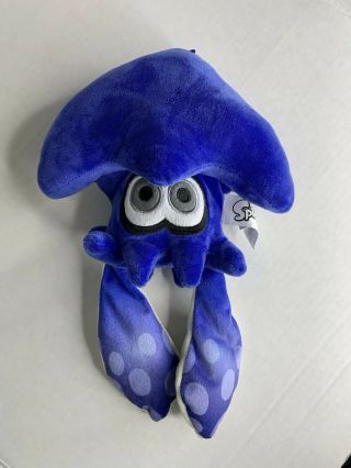 Nintendo Splatoon Plush Squid Toy Blue Mario Brothers 14 " Plush